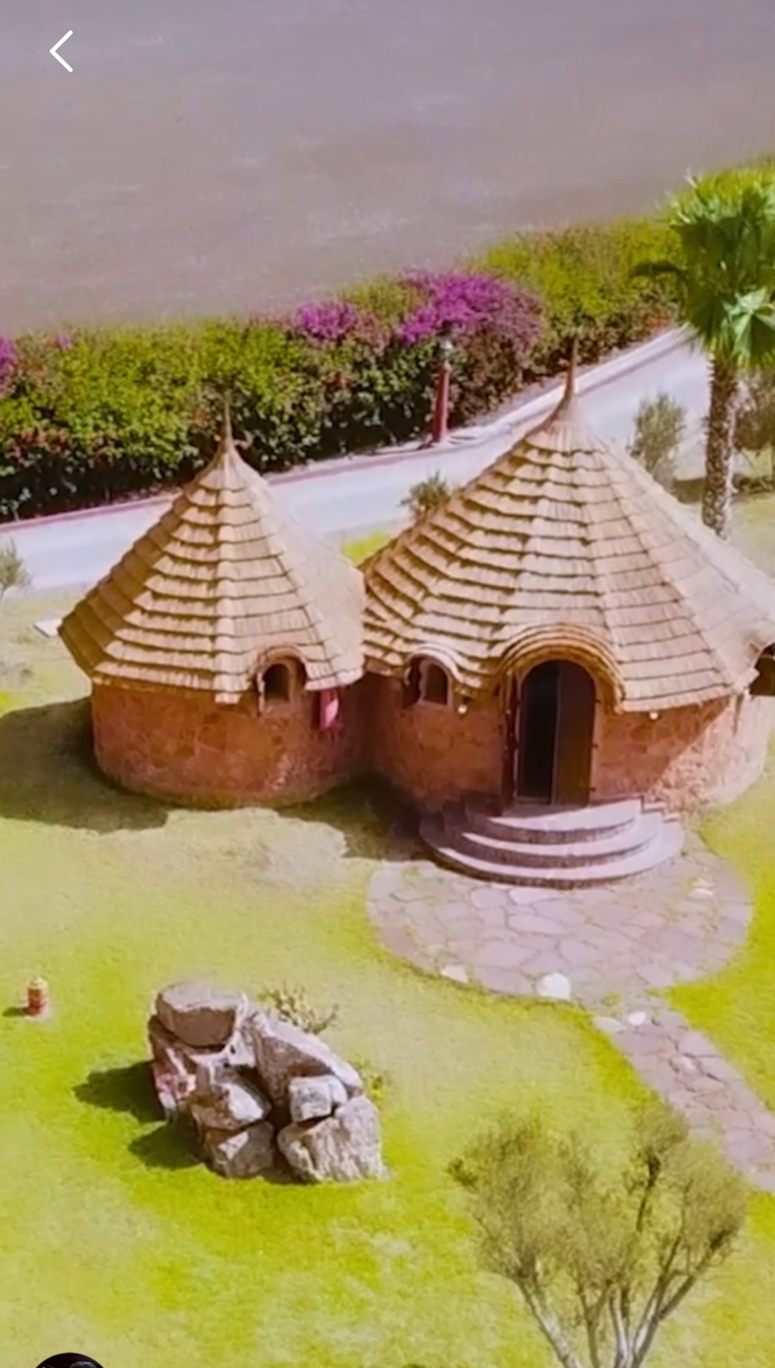 Les bungalows vus de l'extérieur